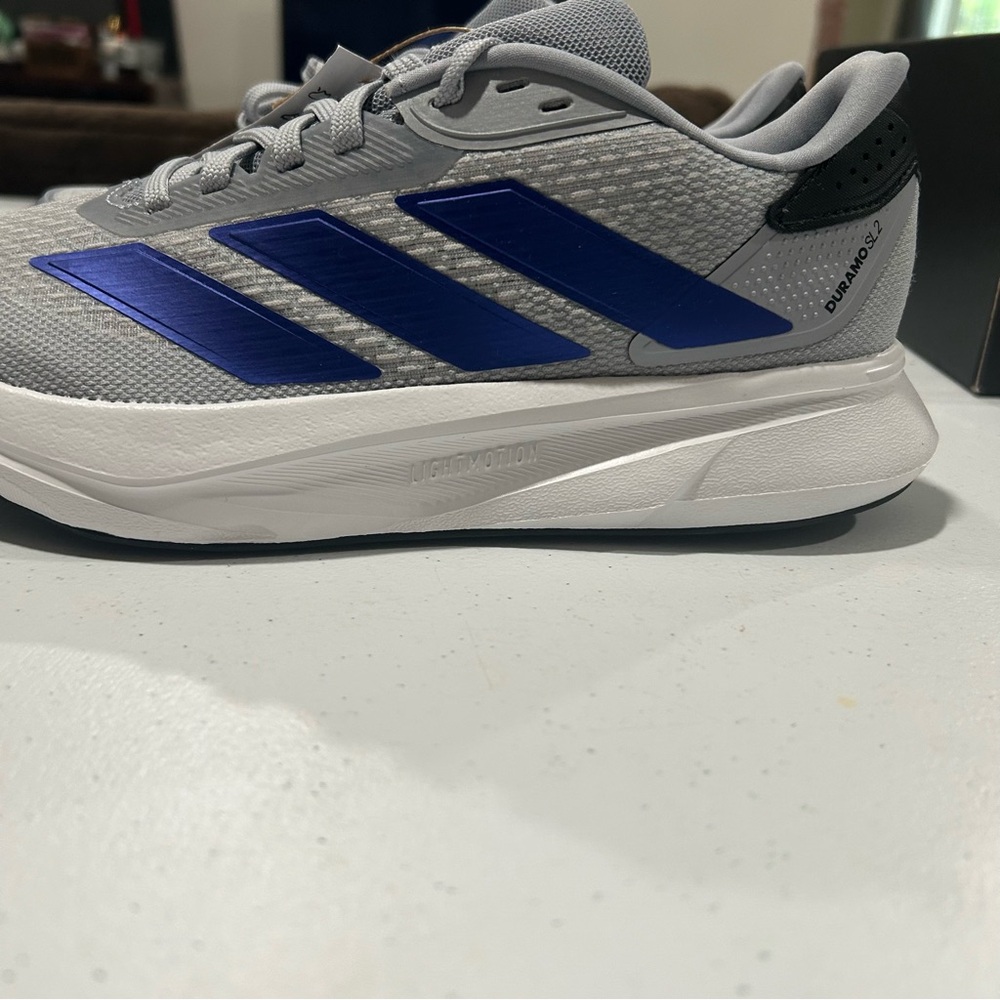 adidas Men's Duramo SL 2 Running Sneaker, Halo Silver/Lucid Blue/Grey, 6.5 - Picture 5 of 10